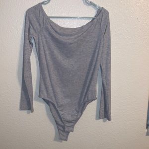 Grey long sleeve body suit